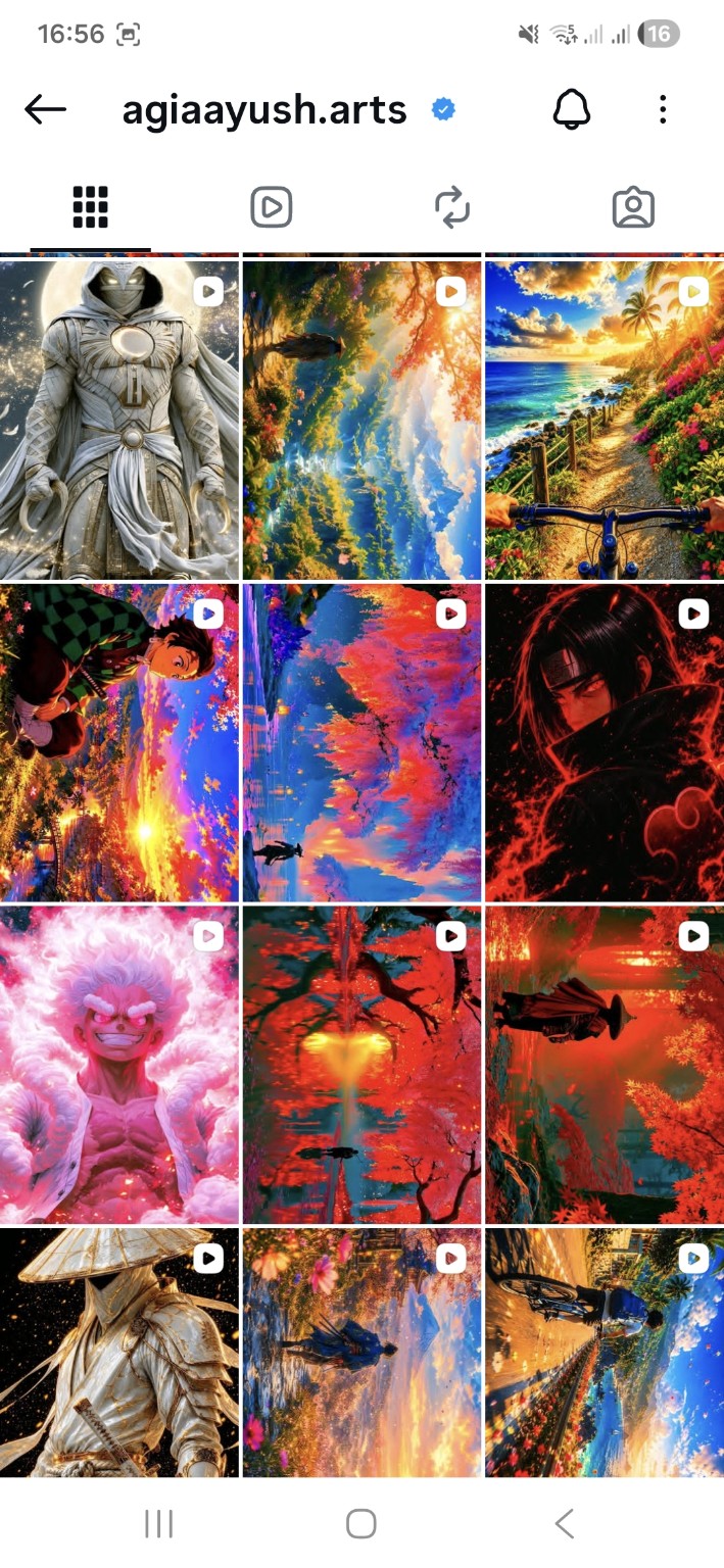 Aayush Arts Instagram creator profile